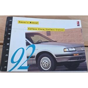 1992 Oldsmobile Cutlass Ciera Cutlass Cruiser Owner's Manual Handbook Guide Book